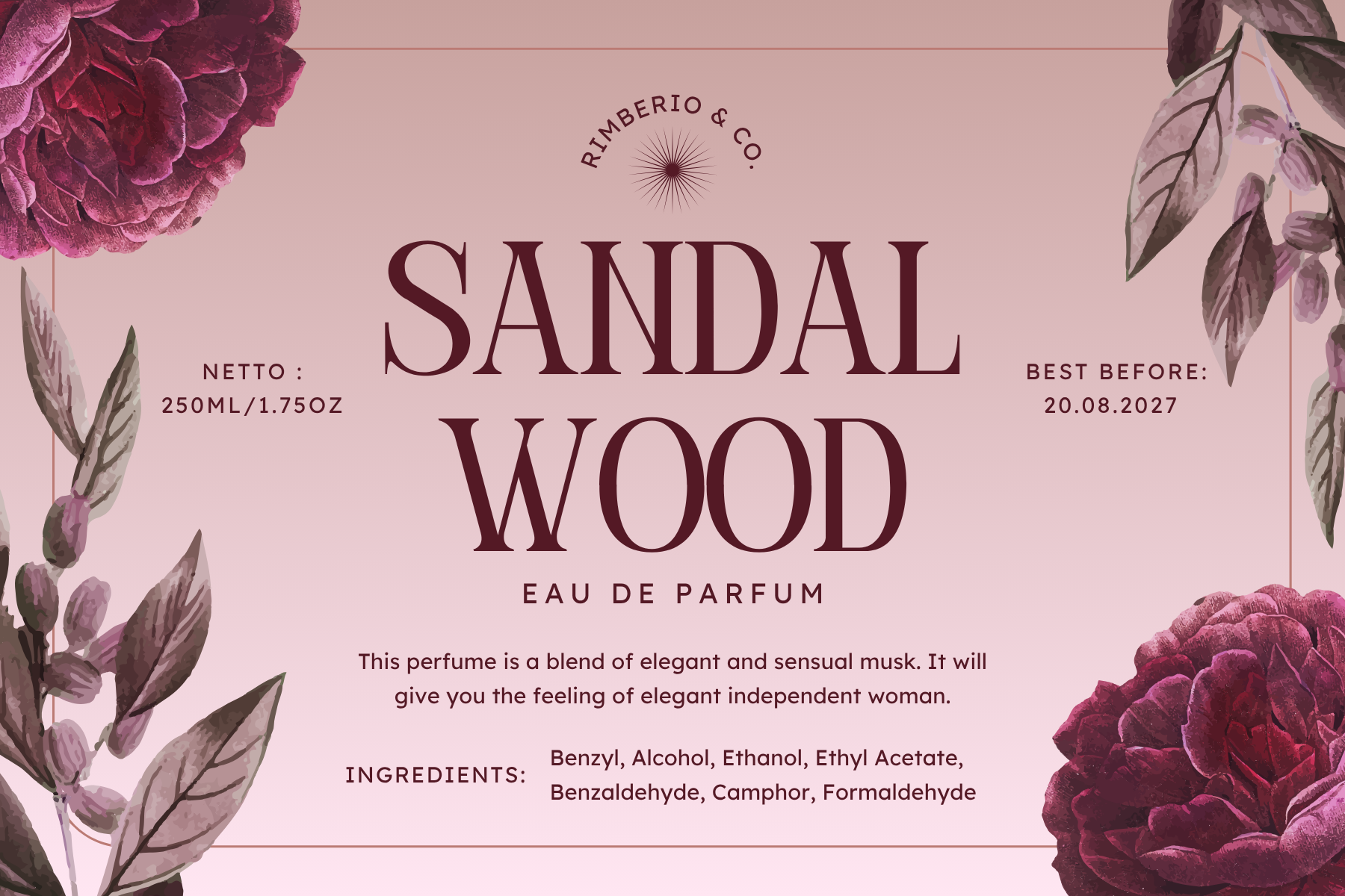 Parfum Label Design